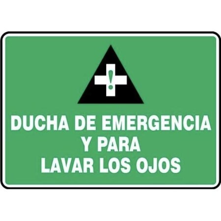 Accuform Safety Sign EMERGENCY SHOWER AND EYE SHMFSD986VA
